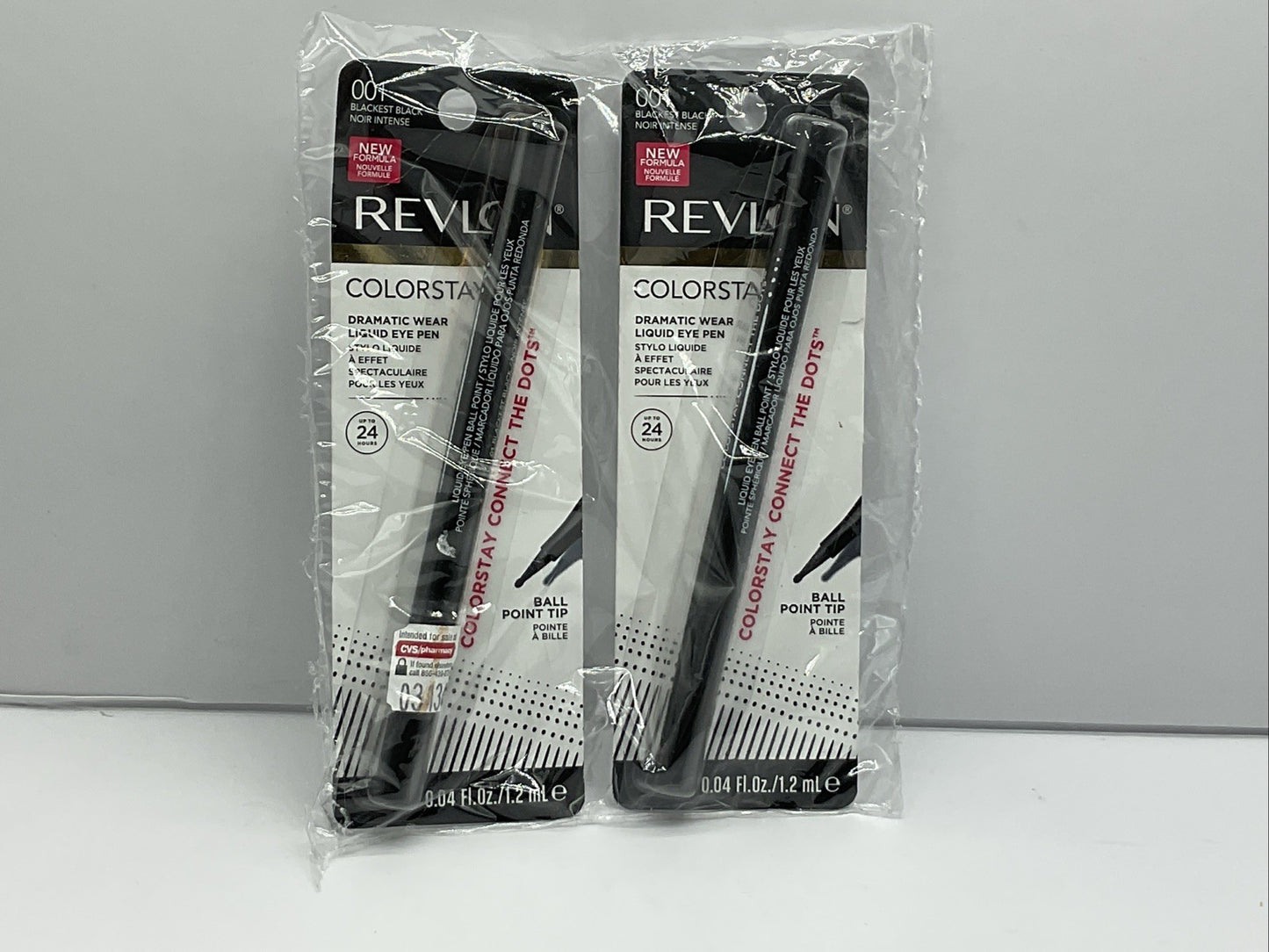 2 PACK - Revlon ColorStay Liquid Eye Pen - 001 Blackest Black