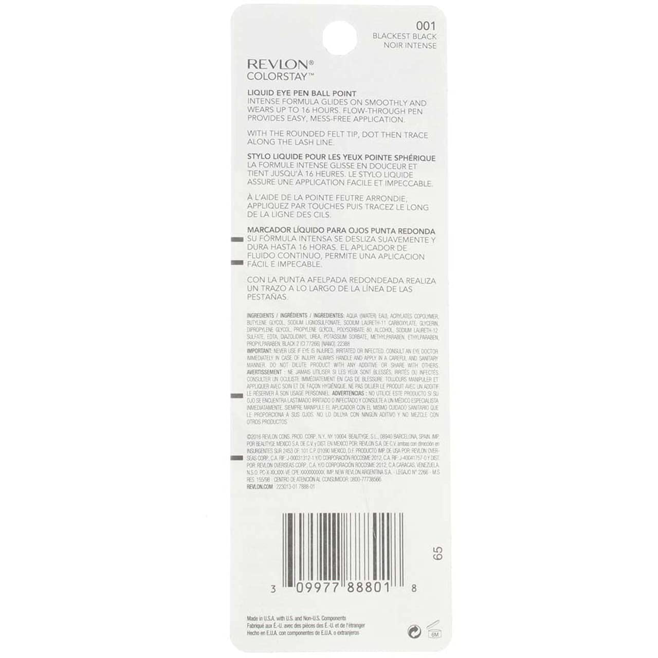 Revlon Colorstay Liquid Eye Pen Ball Point - 001 Blackest Black