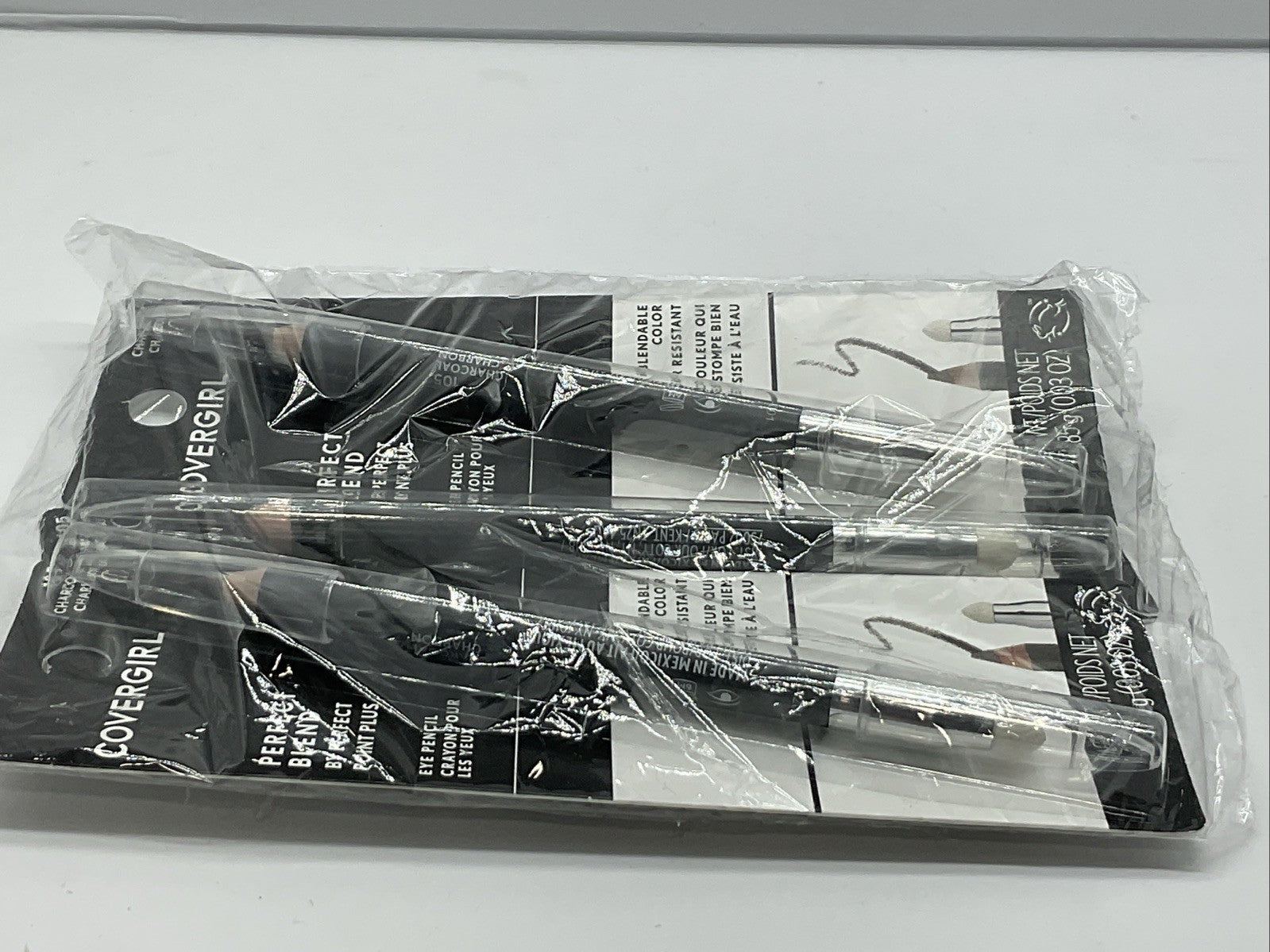 3 PACK - CoverGirl Perfect Blend Eye Makeup Pencil .03 Oz - 105 Charcoal