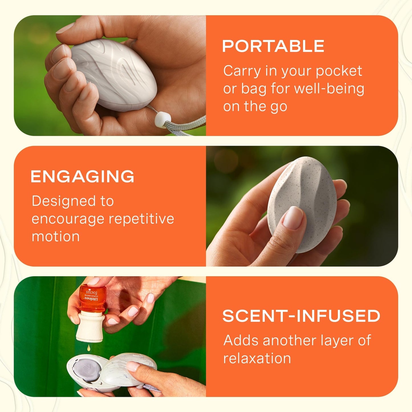 Grounding Stones - Tactile Collection plus Essential Oil Blend - Lifelines