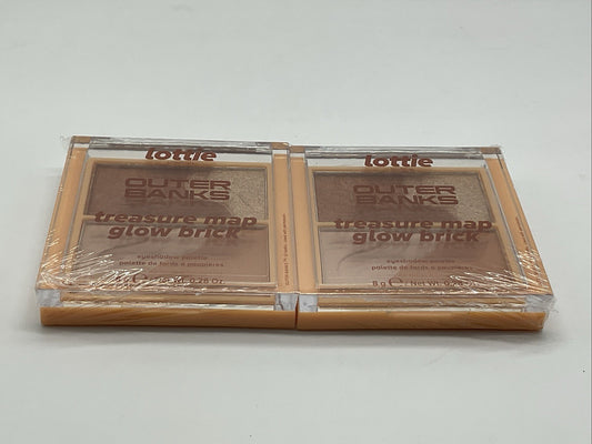 2 PACK - LottieLondon X Outer Banks Bronzing Face Powder - TreasureMap GlowBrick