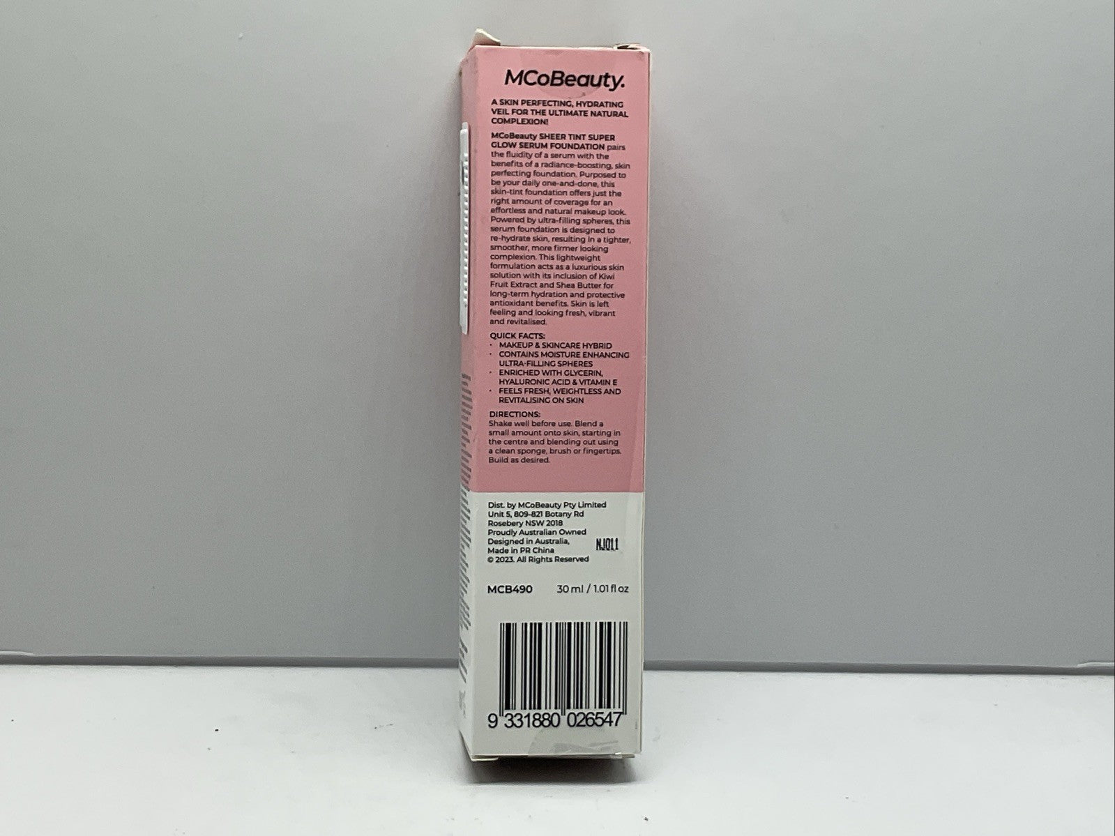 MCoBeauty Super Glow Sheer TINT Serum Foundation - 8-10 Warm Deep