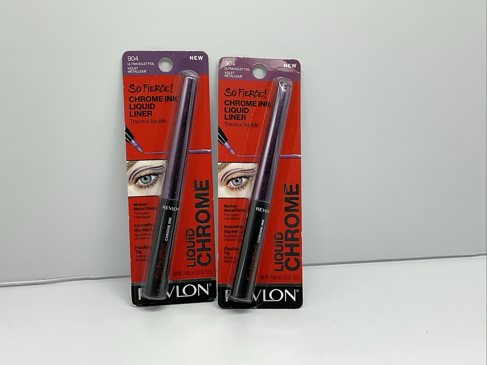 Revlon So Fierce! Chrome Ink Liquid Eyeliner - 904 Ultraviolet - Lot Of 2
