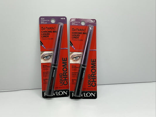 Revlon So Fierce! Chrome Ink Liquid Eyeliner - 904 Ultraviolet - Lot Of 2