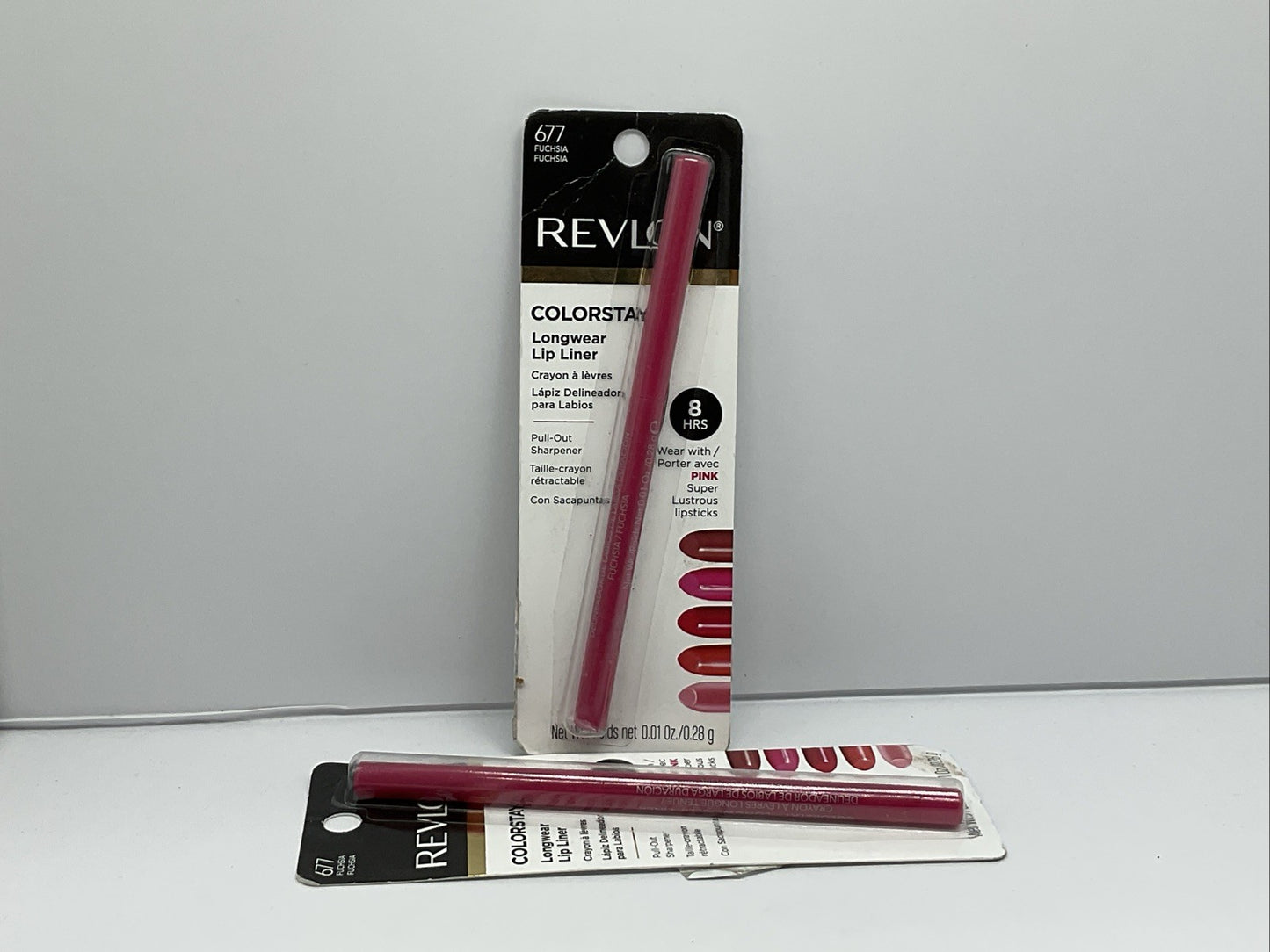 New Revlon Colorstay Longwear Lip Liner Up to 10H wear - 677 Fuchsia - Set Of 2