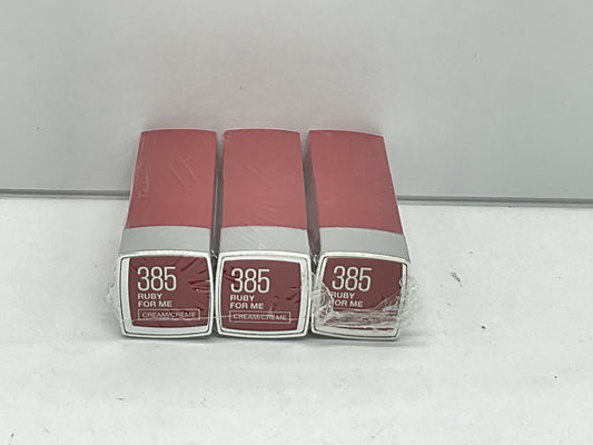 3 PACK - Maybelline Color Sensational Lipstick - 385 Ruby For Me