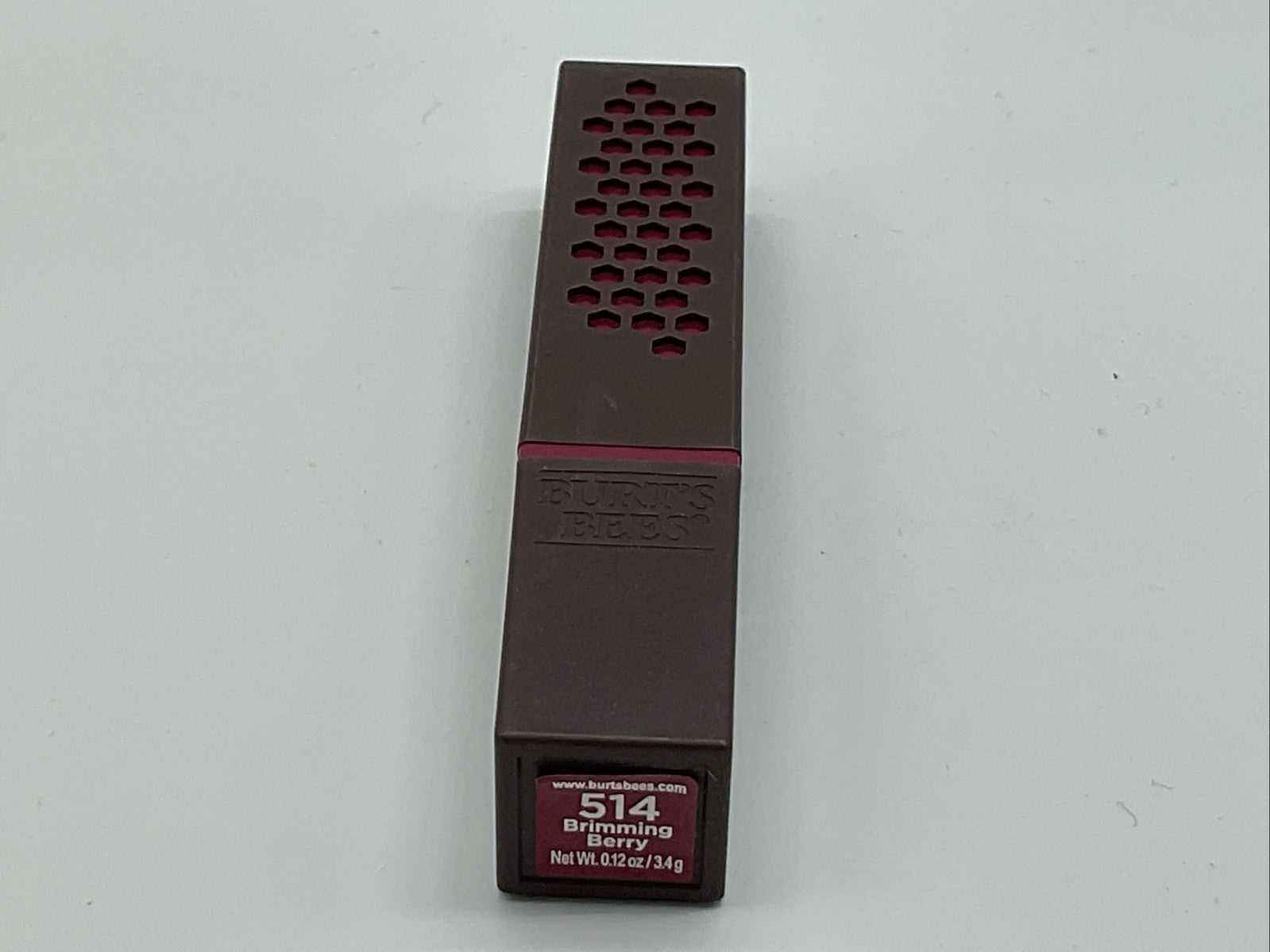 Burt's Bees 100% Natural Satin Lipstick 0.12oz - 514 Brimming Berry