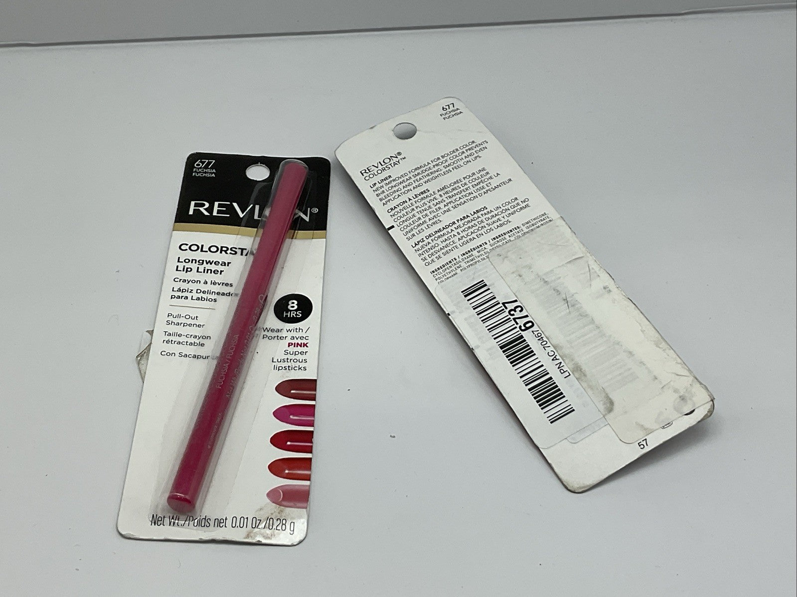 New Revlon Colorstay Longwear Lip Liner Up to 10H wear - 677 Fuchsia - Set Of 2