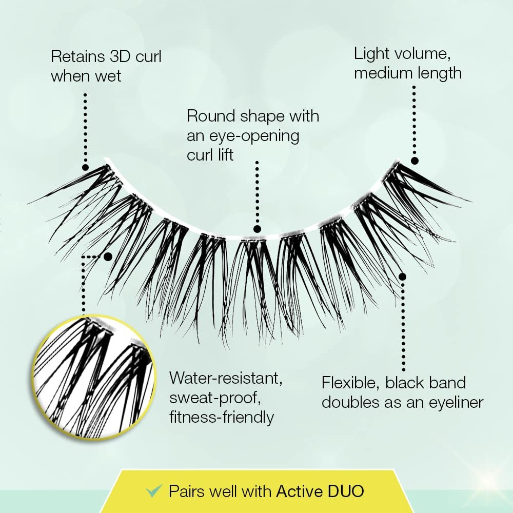 2 PACK - Ardell Active Lashes Physical Natural Look False Eyelashes