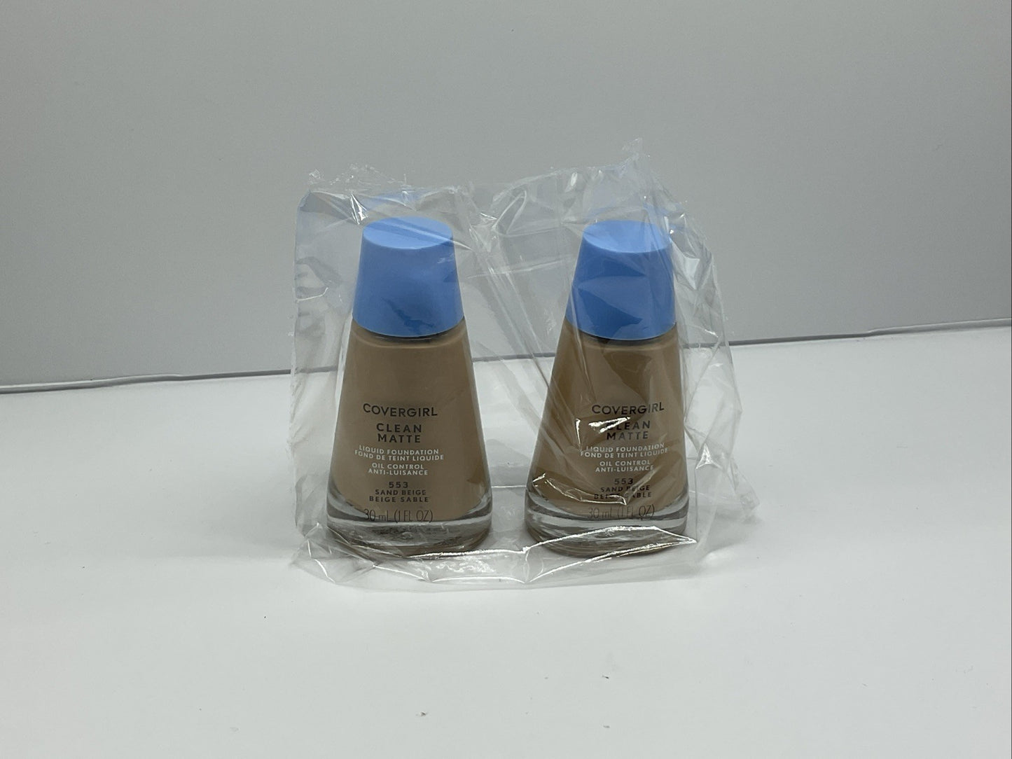Covergirl Clean Matte Liquid Foundation - 553 Sand Beige - Set Of 2