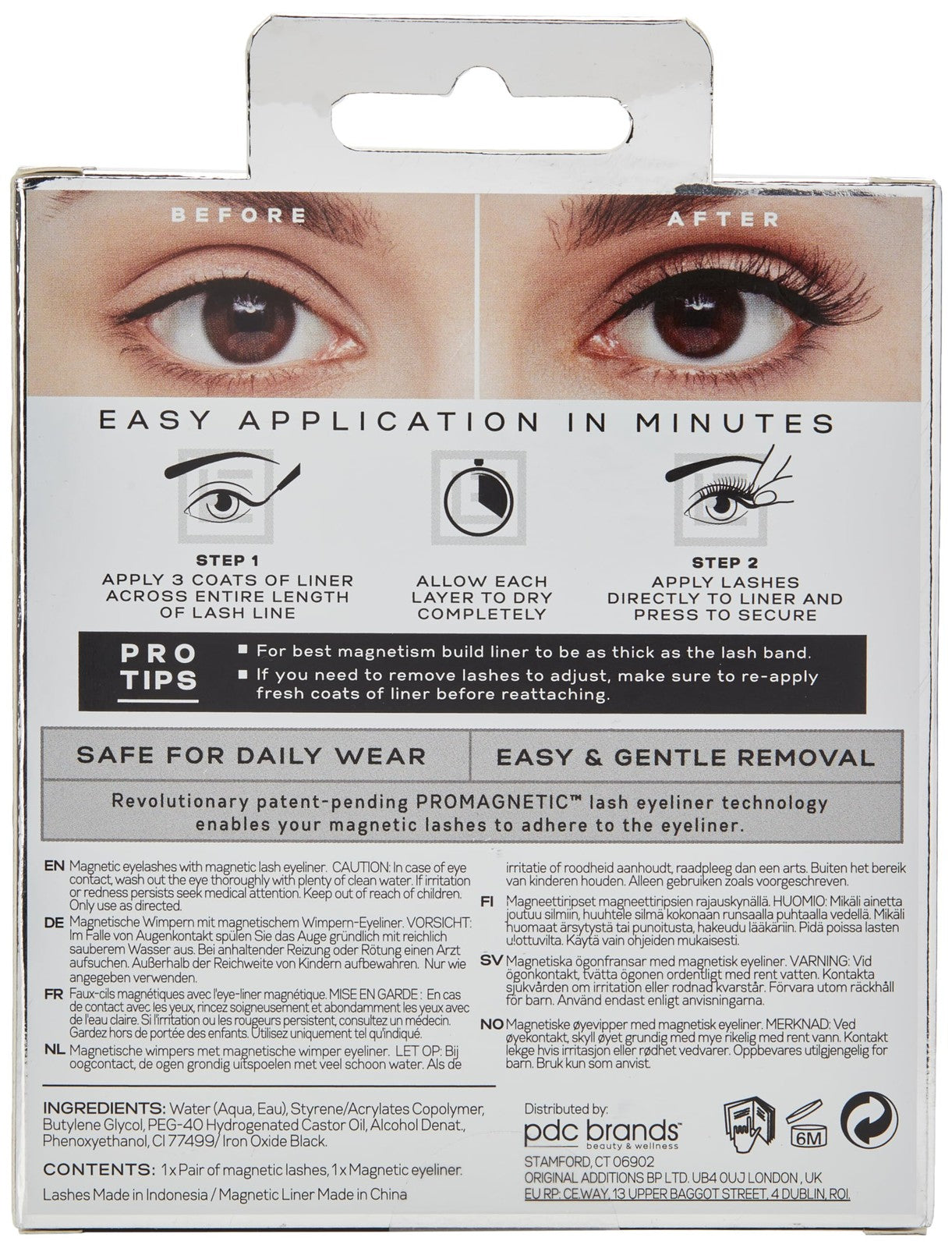 2 Pack - Eylure ProMagnetic Natural Fiber False Eyelashes - No.117 Black