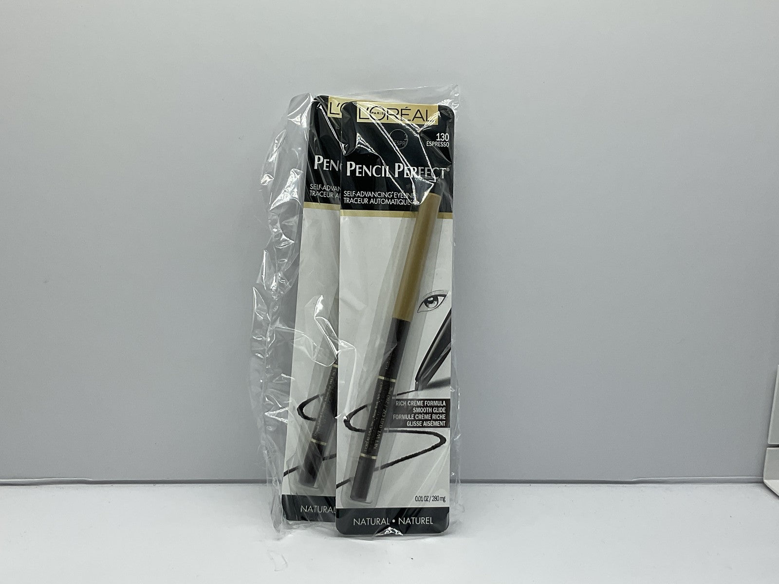 LOREAL Pencil Perfect Self-Advancing Eyeliner #130 ESPRESSO New Sealed (2 Pack)