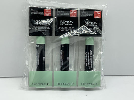 3 PACK - Revlon Photoready Color Correcting Pen 010 For Redness