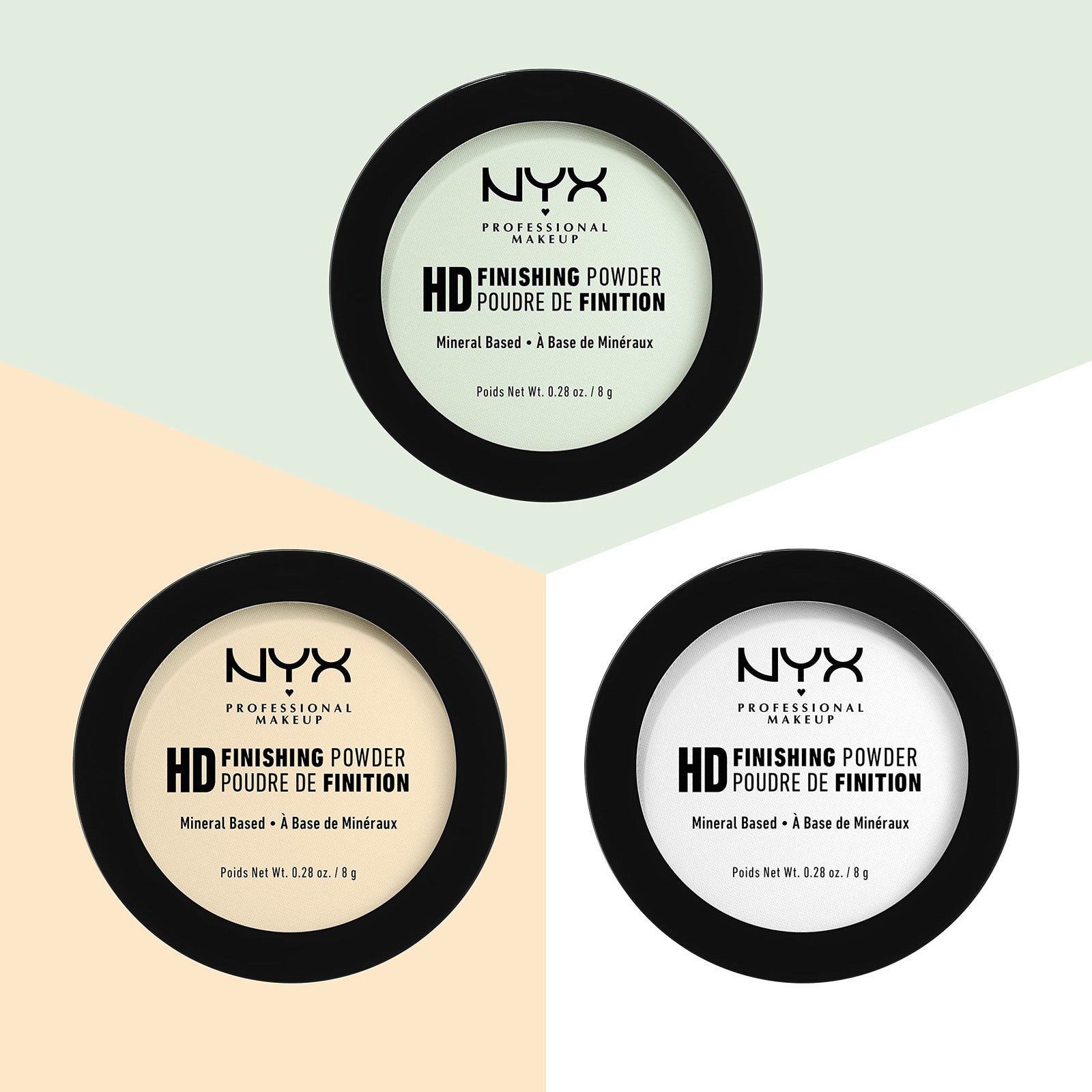 2 PACK - NYX HD High Definition Finishing Powder HDFP03 Mint Green