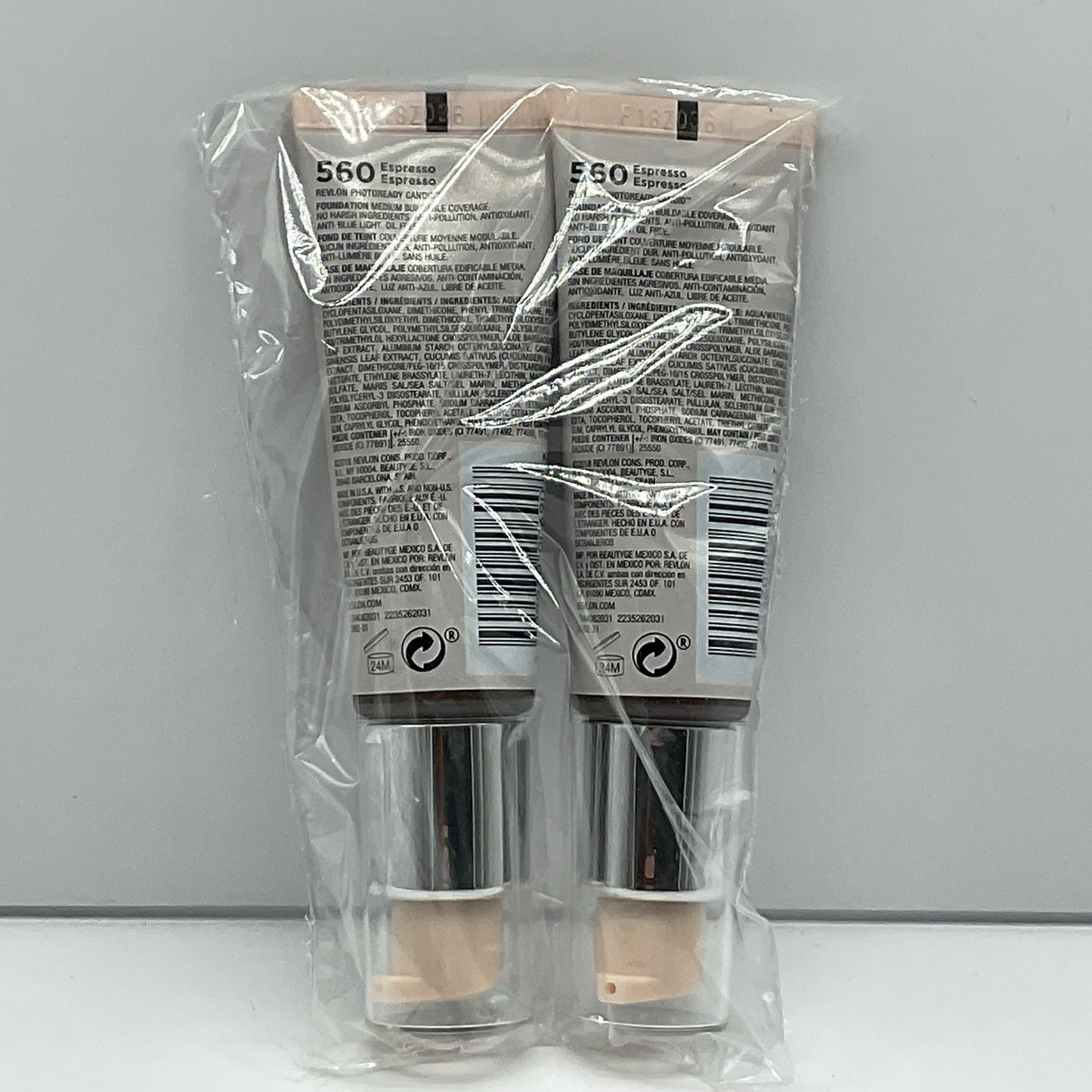 2 PACK - Revlon Photoready Candid Natural Finish Foundation 560 Espresso