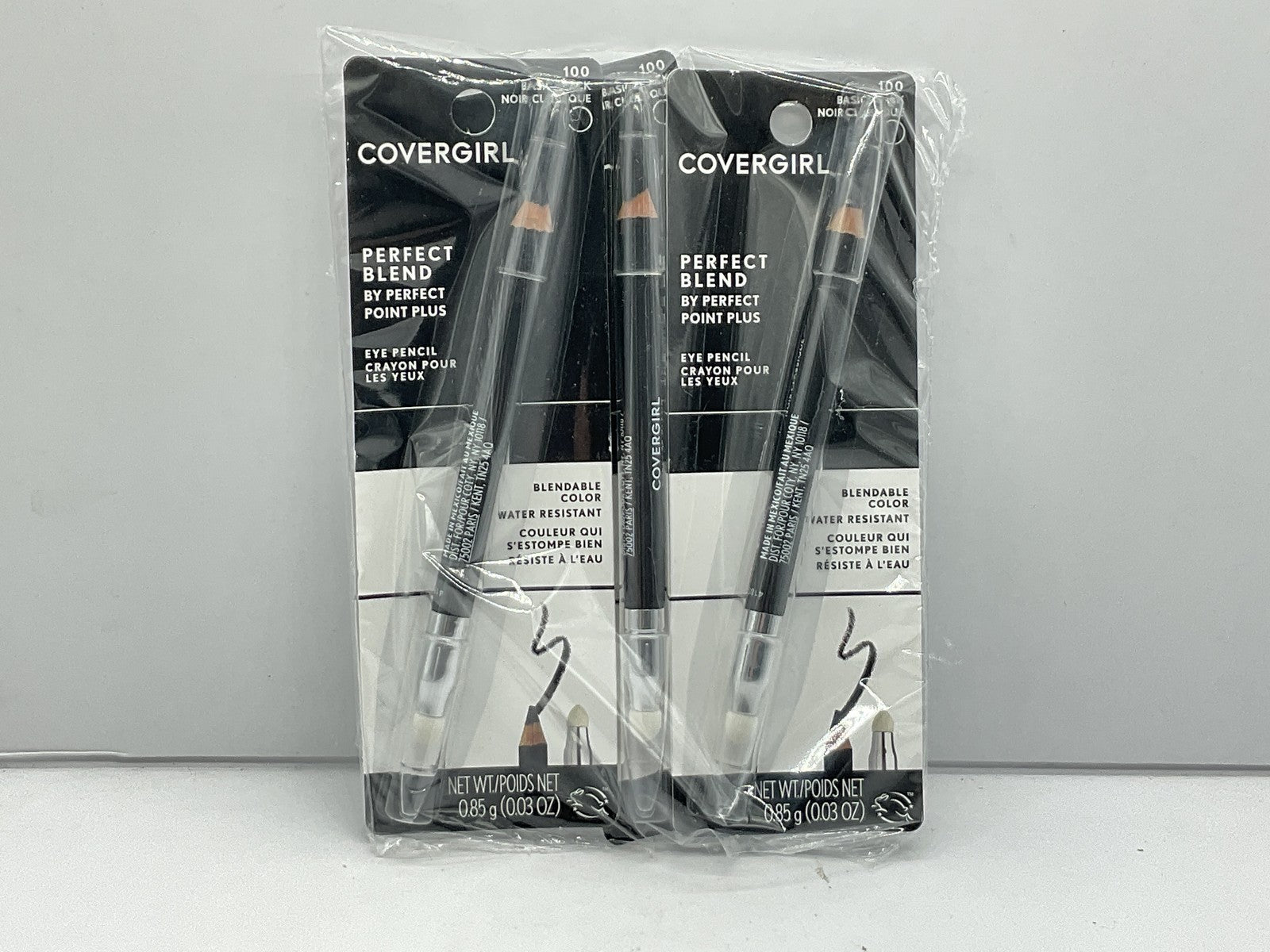 3 PACK - CoverGirl Perfect Blend Eye Pencil - 100 Basic Black