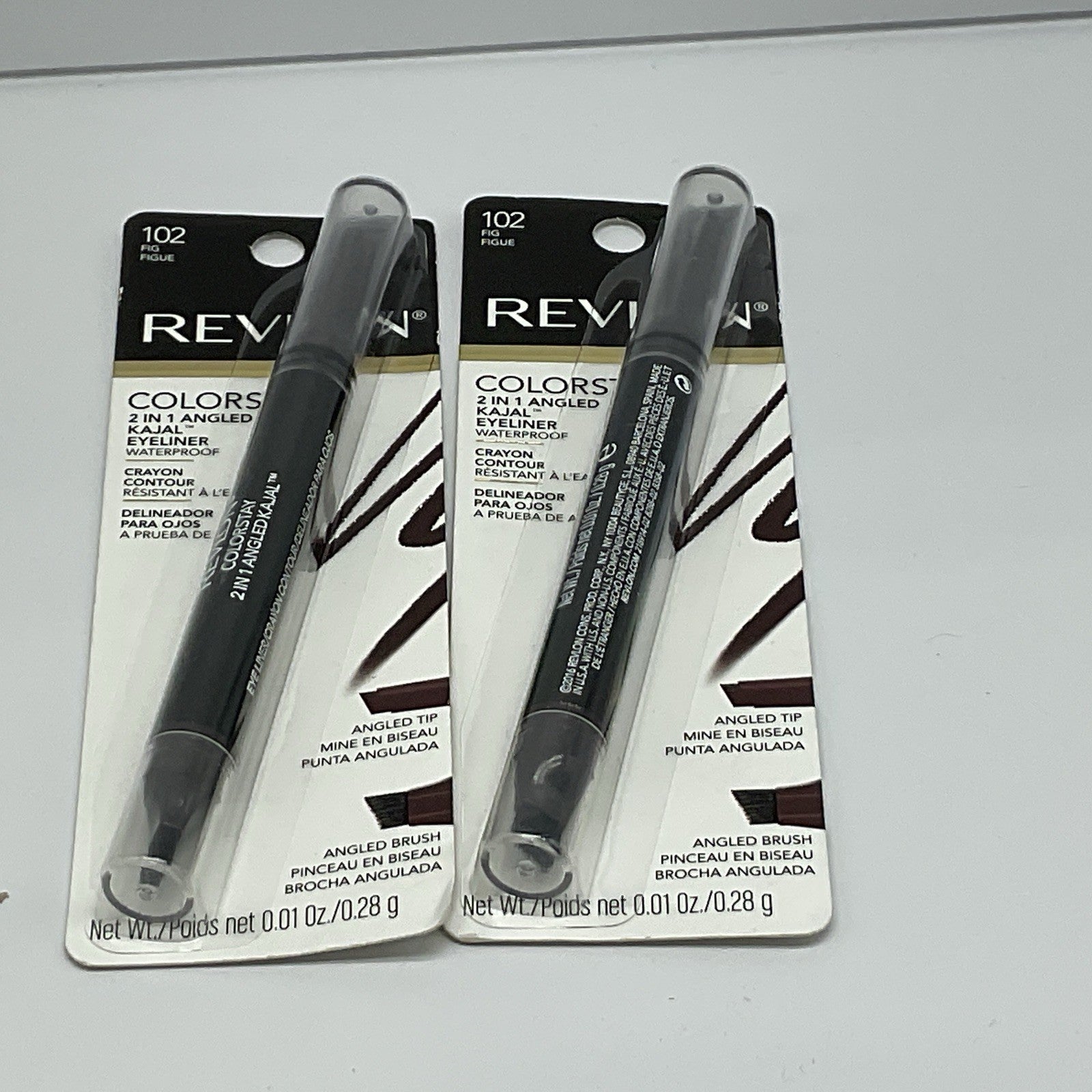 Revlon ColorStay 2 in 1 Angled Kajal Eyeliner- 102 Fig/Figue -  Set of 2