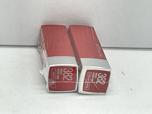 2 PACK - Maybelline Color Sensational Lipstick - 382 Red For Me