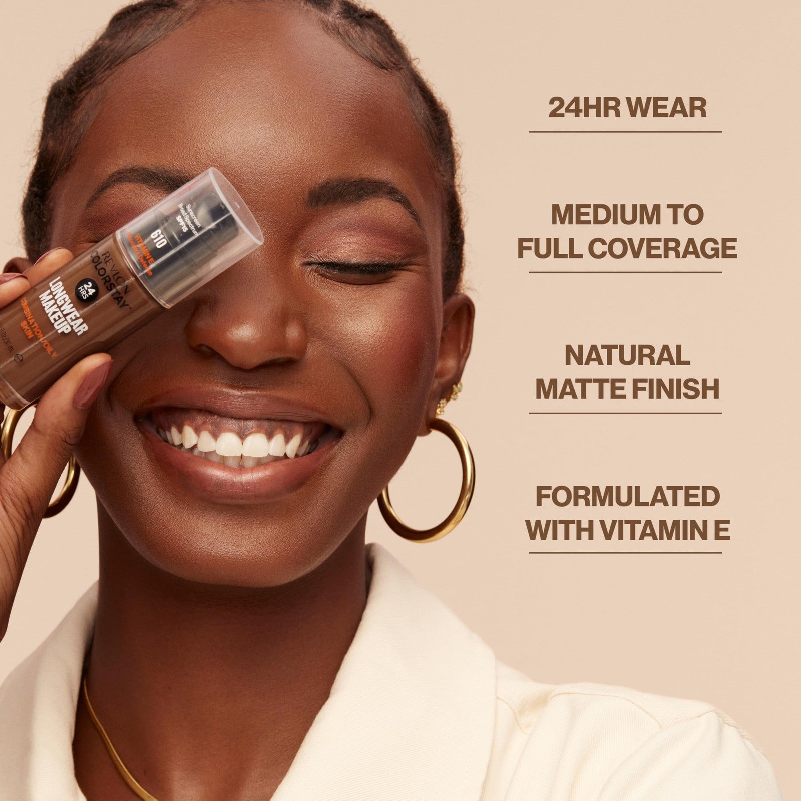 Revlon Colorstay 24 Hrs Combination/Oily Skin Foundation - 440 Mahogany 