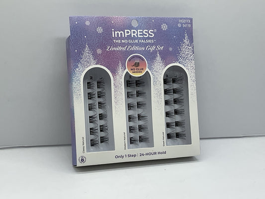 imPRESS Self-Adhesive Eyelash Gift Set, 36 Clusters - Natural