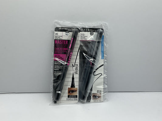 2 Pack Maybelline Master Precise Liquid Eyeliner, Matte Black, 0.034 fl oz