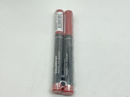 2 PACK - Revlon Matte Lite Lip Crayon, Ruffled Feathers, 009, 0.049 oz
