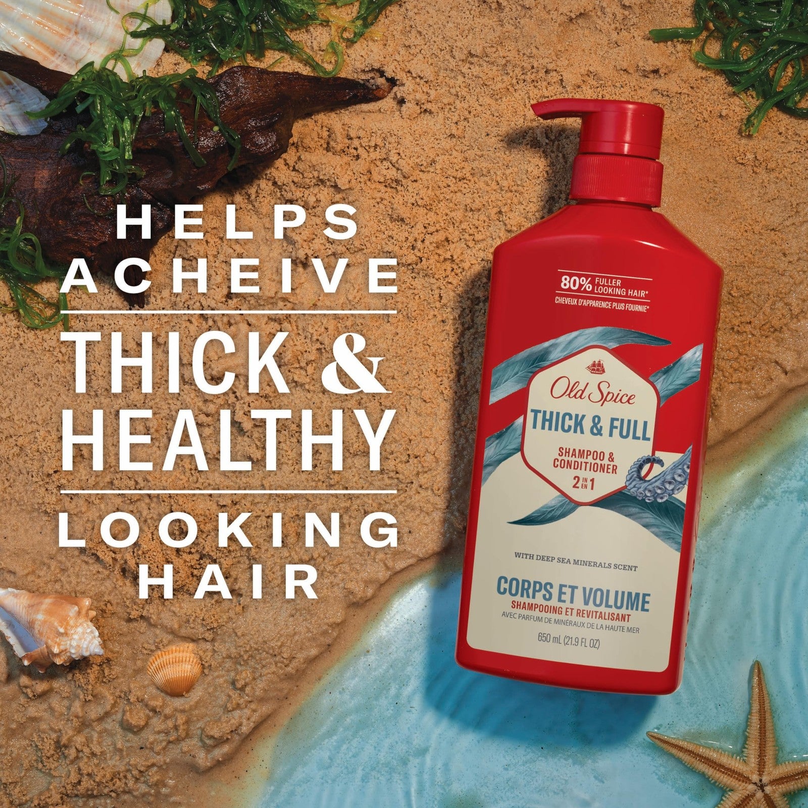 Old Spice Mens -2 in 1 Shampoo and Conditioner - All Hair Types