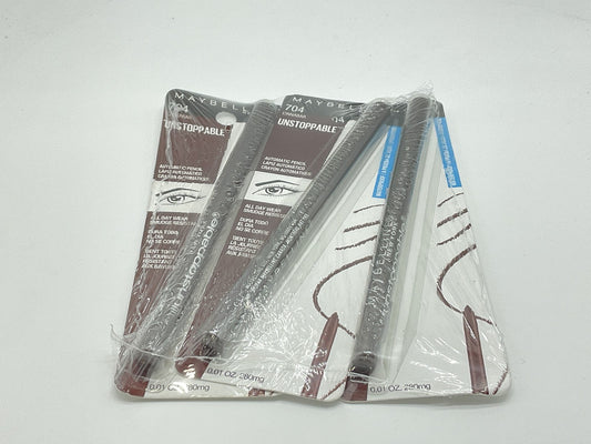3 Pack - Maybelline Unstoppable Mechanical Eyeliner Pencil - 704 Cinnabar 