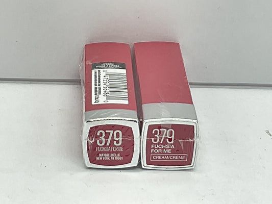 2 PACK - Maybelline Color Sensational Made For All Lipstick - 379 Fuchsia For Me