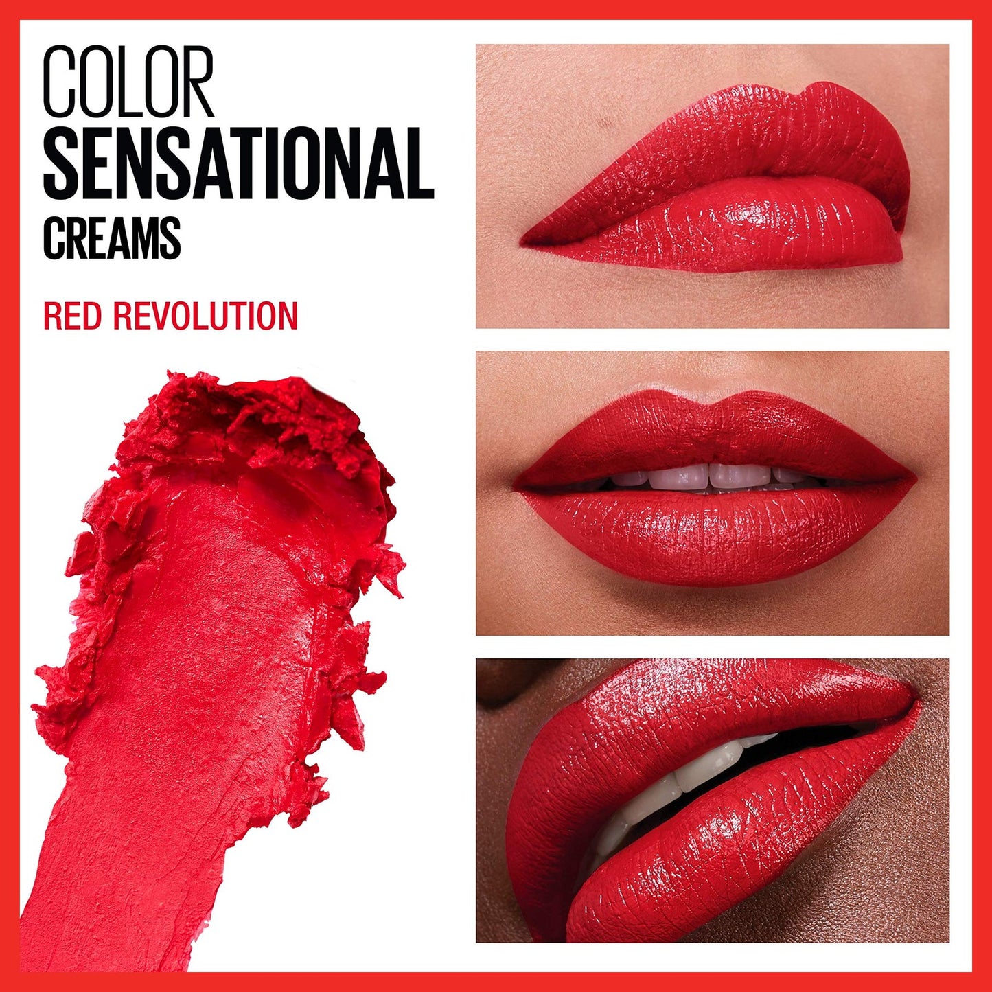3 PACK - Maybelline Color Sensational Lipstick - 630 Red Revolution