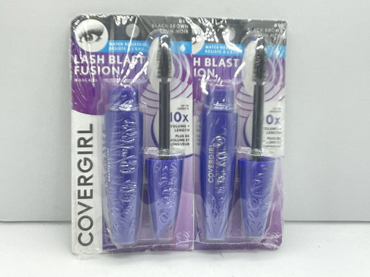 2 PACK - Covergirl LashBlast Fusion Water Resistant Mascara - 895 Black Brown