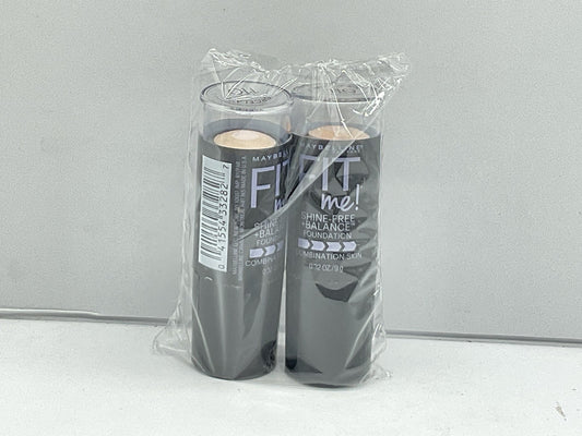 2 PACK - Maybelline Fit Me! Shine Free Foundation Stick - 110 Porcelain