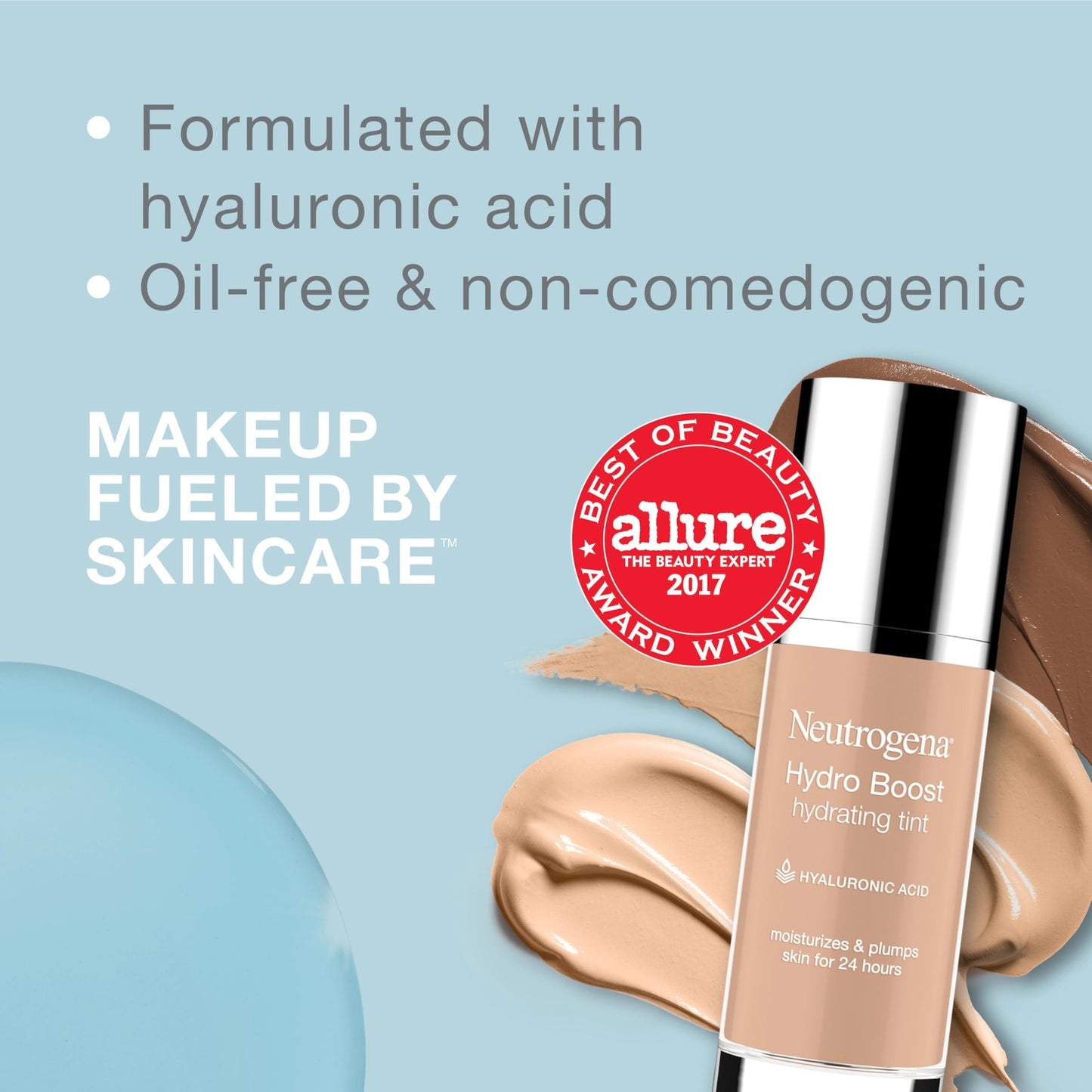 NEUTROGENA Hydro Boost Hydrating Tint Foundation, #105 CARAMEL FULL SIZE, 1 oz