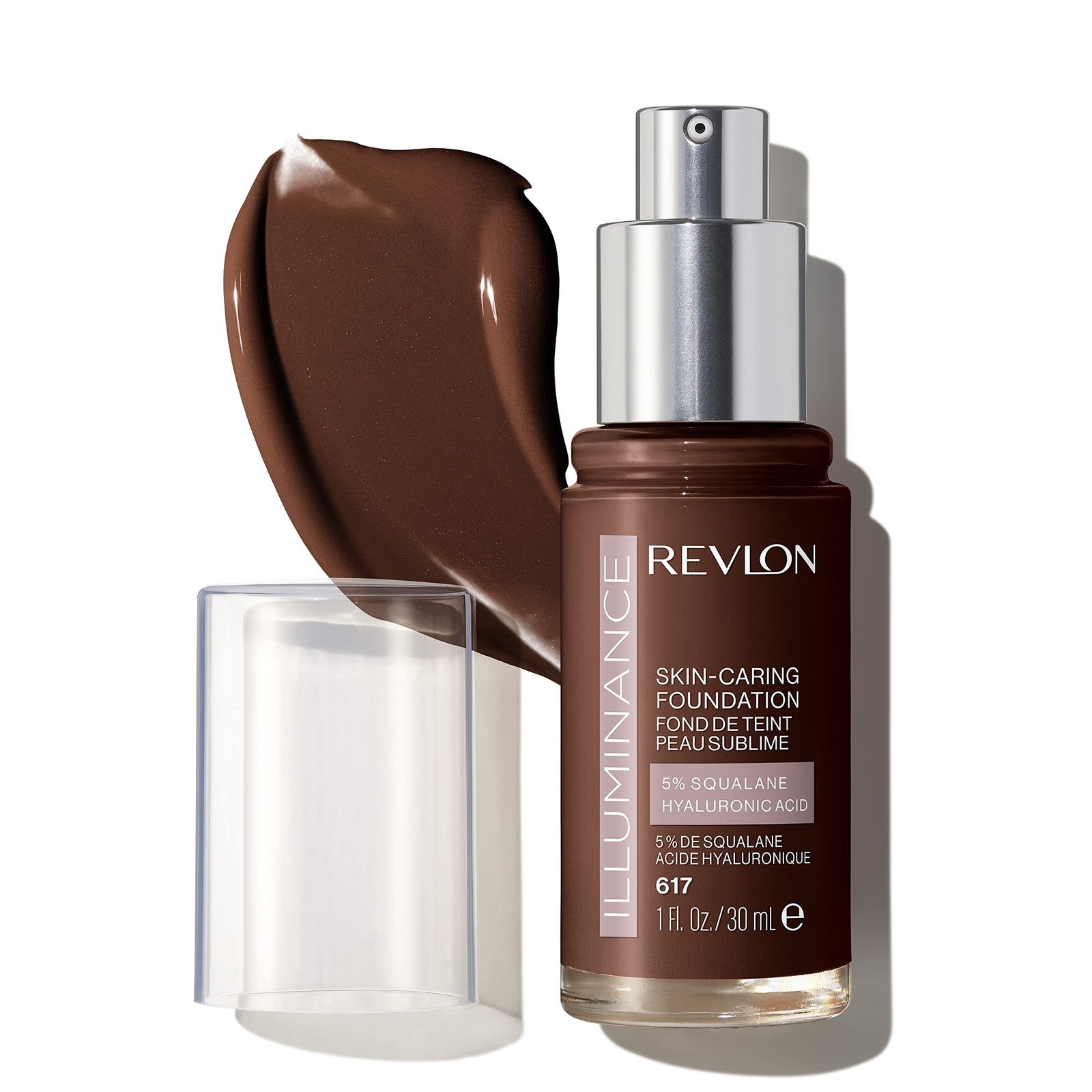 2 PACK - Revlon Illuminance Skin-Caring Foundation Hyaluronic Acid - 617 Ebony