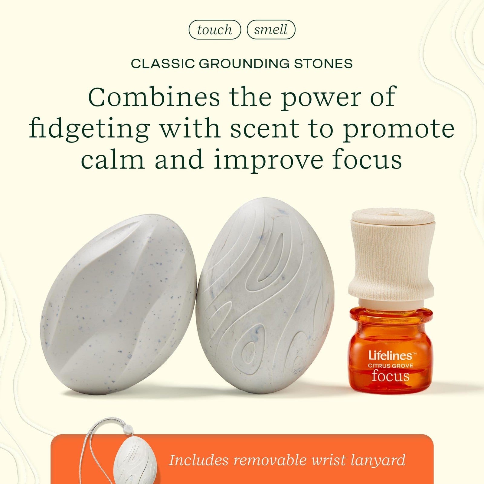 Grounding Stones - Tactile Collection plus Essential Oil Blend - Lifelines