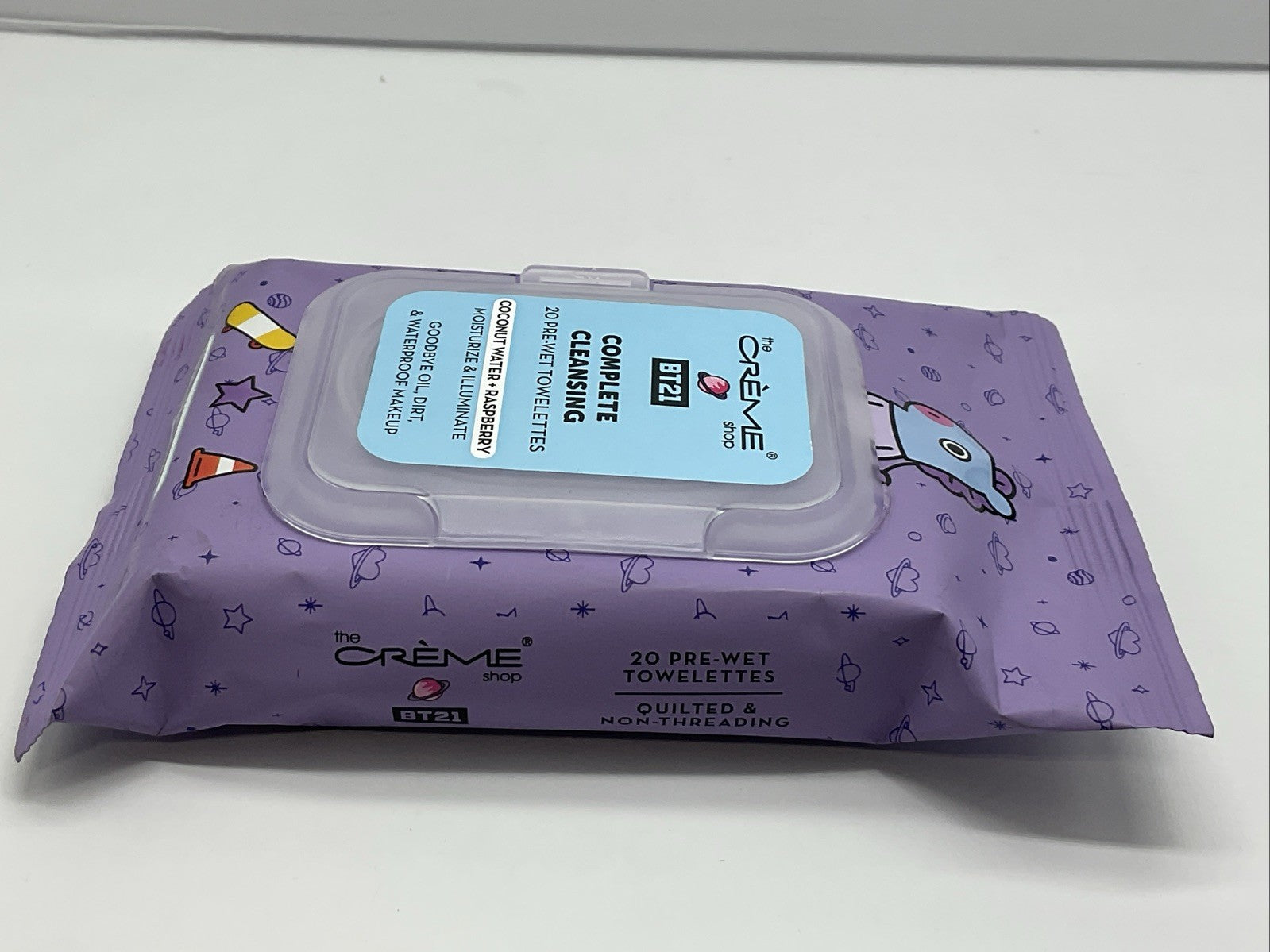 The Crème Shop BT21 Coconut Water + Raspberry Complete Cleansing Towelettes