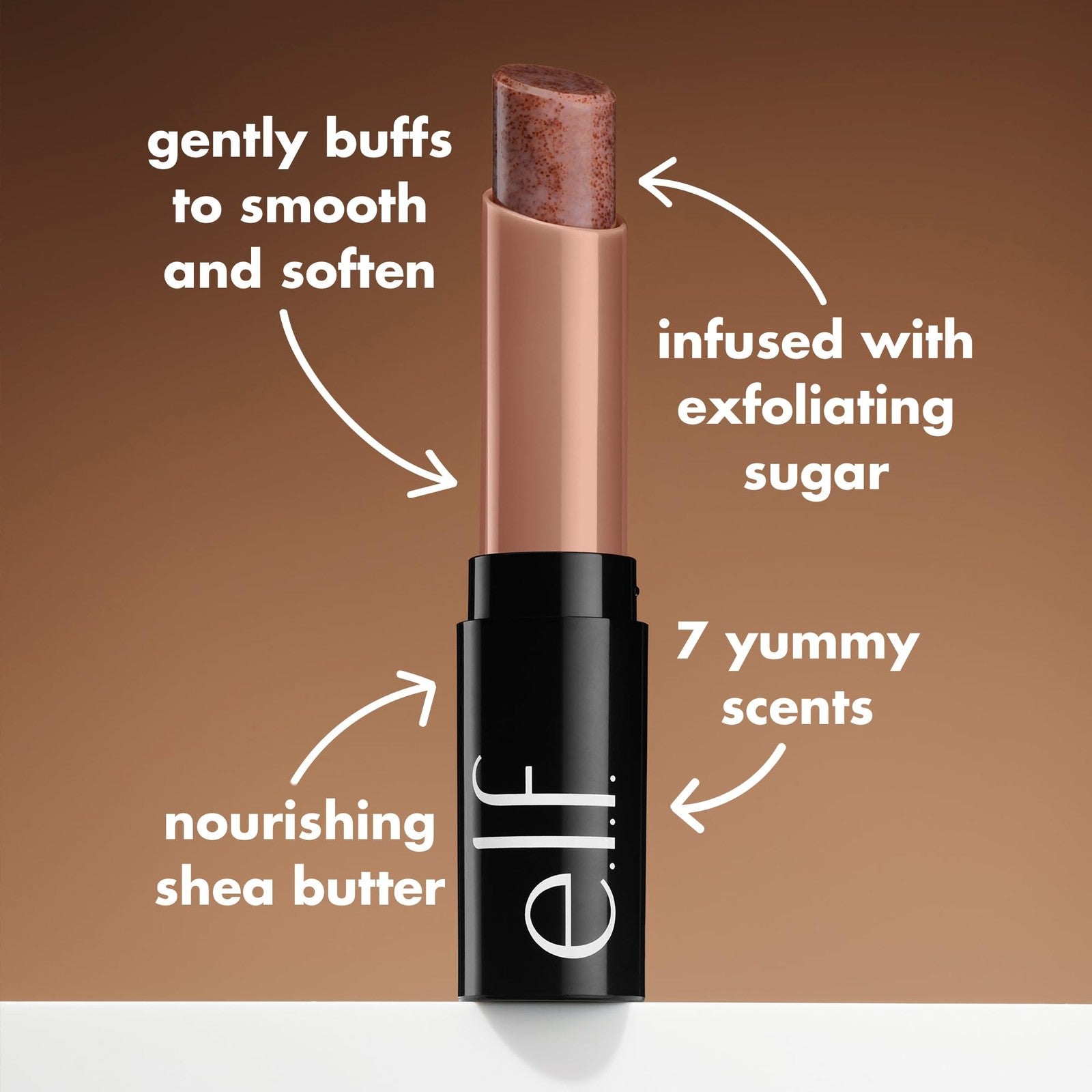 e.l.f. Lip Exfoliator, Moisturizing Scented Lip Scrub For Exfoliating, Coffee