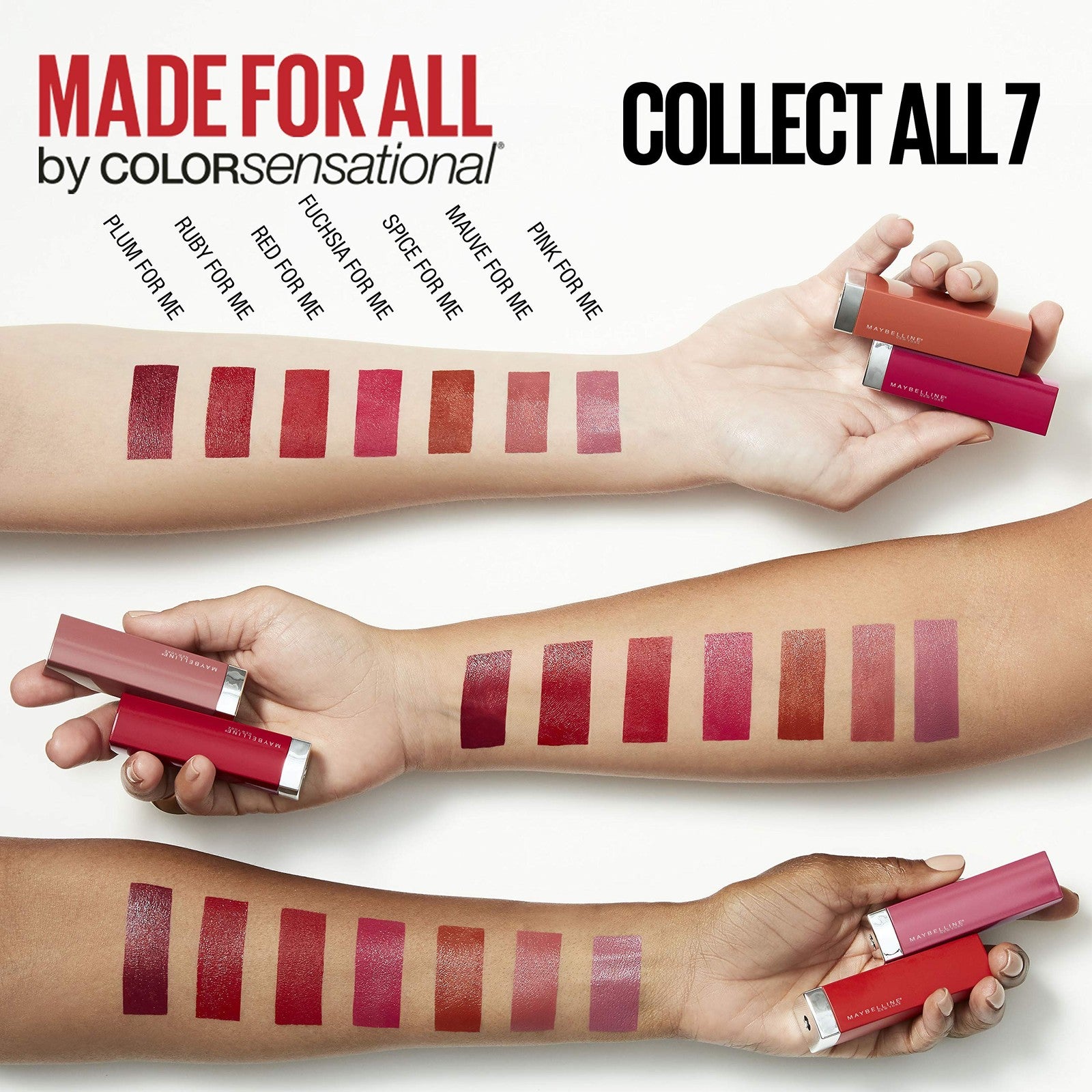 3 PACK - Maybelline ColorSensational Lipstick - 370 Spice For Me