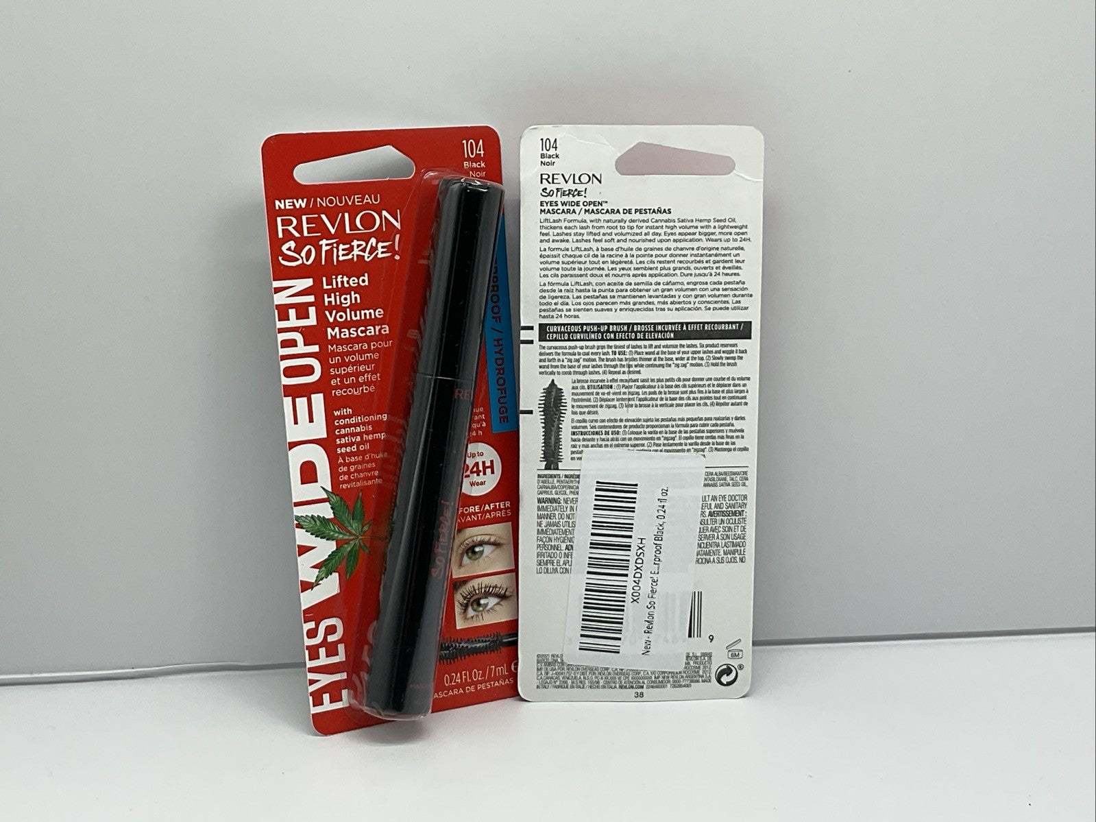 Revlon So Fierce 24HR Lifted Waterproof Mascara - 104 Black - Lot Of 2