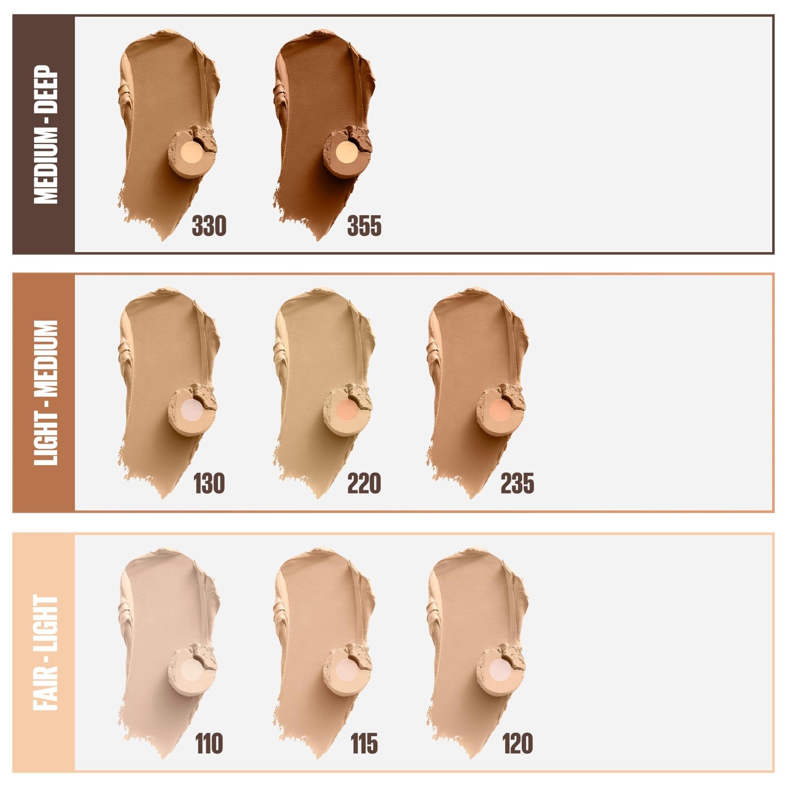 3 PACK - Maybelline Fit Me Shine-Free + Balance Foundation 110 - Porcelain