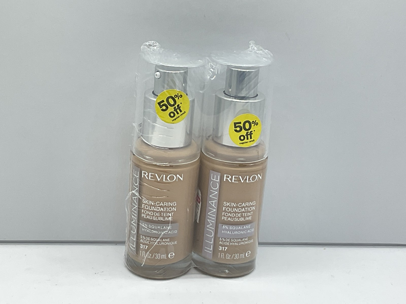 2 PACK - Revlon Illuminance Skin-Caring Liquid Foundation 317 Tan Sand 1 fl. oz.