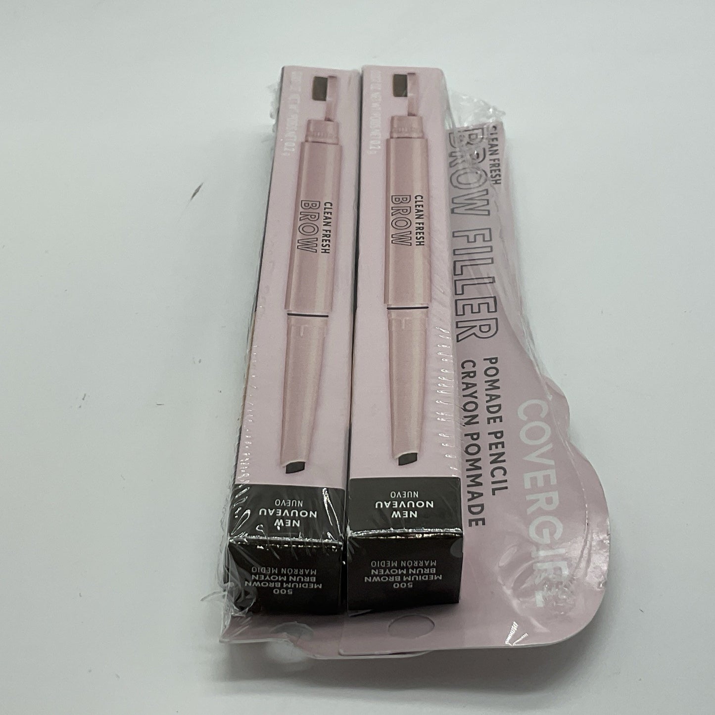 2 PACK - Covergirl Clean Fresh Brow Liner  Pomade Pencil - 500 Medium Brown