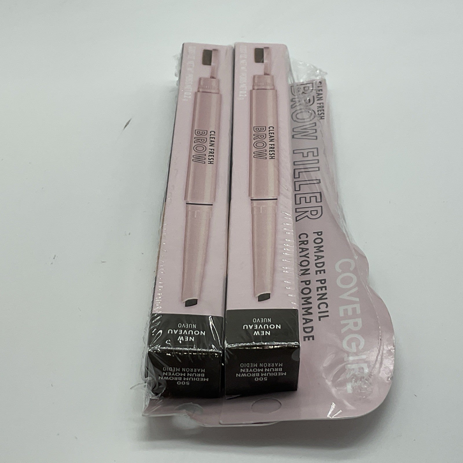 2 PACK - Covergirl Clean Fresh Brow Liner  Pomade Pencil - 500 Medium Brown