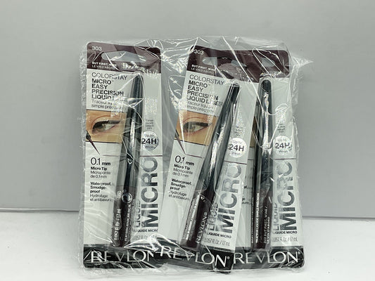 3 PACK - Revlon ColorStay MicroEasy Precision Liquid Liner - 303 But First, Wine