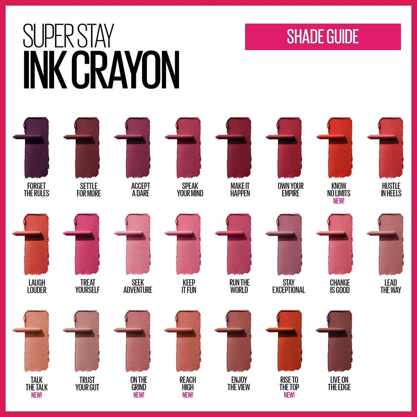 Maybelline SuperStay Ink Crayon Shimmer Lipstick 70 Forget The Rules