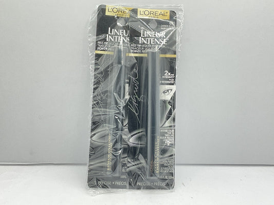 2 PACK - L'Oreal Lineur Intense Felt Tip Liquid Eyeliner - 690 Carbon Black