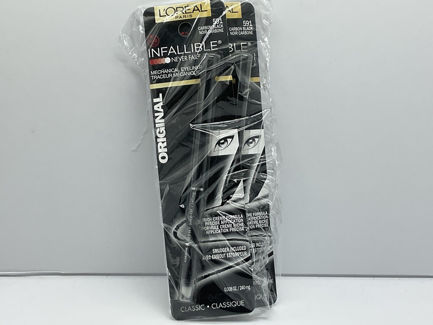 2 Pack- Liner  LOREAL Infallible Never Fail Mechanical Eyeliner 591 Carbon Black