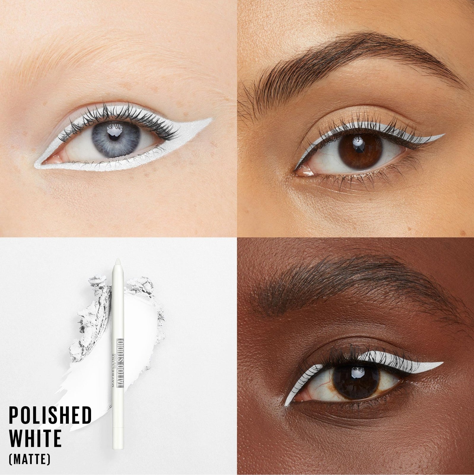 2 Pack - Maybelline TattooStudio Waterproof Eyeliner,970 Polished White