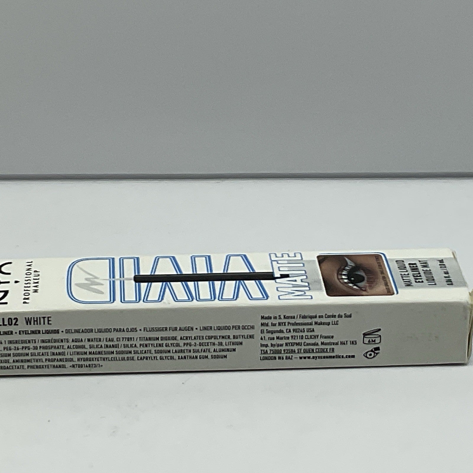NEW NYX Professional Makeup Vivid Matte Liquid Eyeliner - VMLL02 White - Single