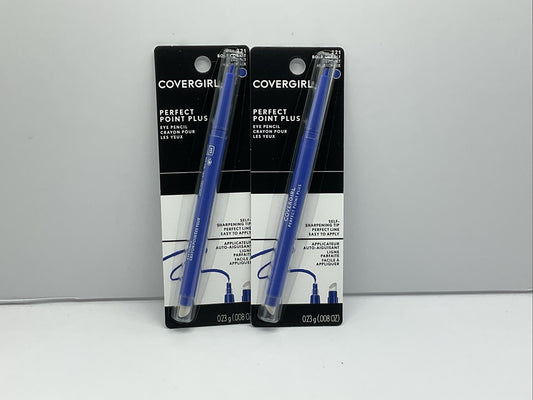 Covergirl Perfect Point Plus Eye Pencil Eyeliner - 221 Bold Cobalt - Lot of 2